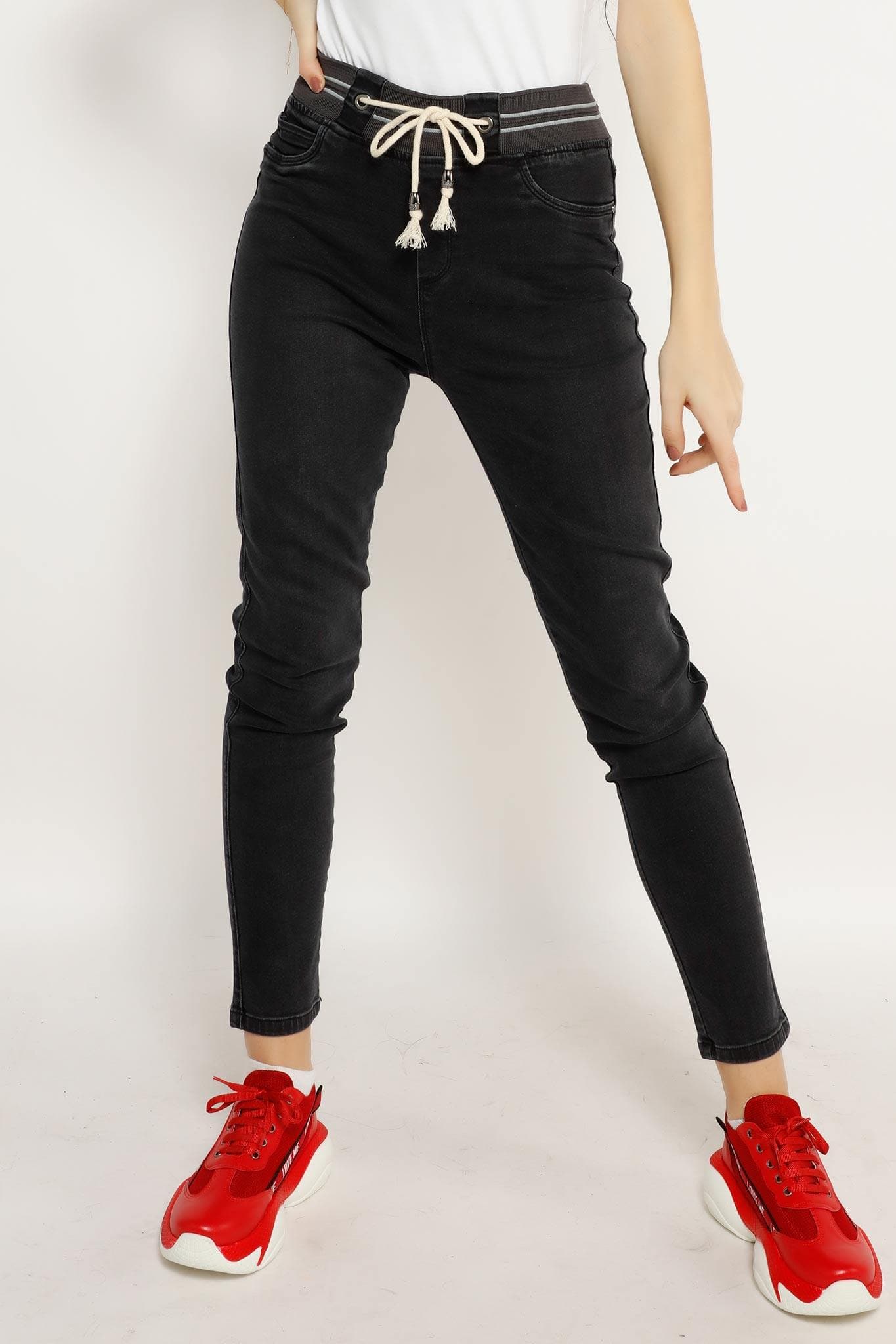 GARTERIZED JEANS WITH LACE 3483KU coradomoda GARTERIZED JEANS WITH LACE 3483KU coradomoda