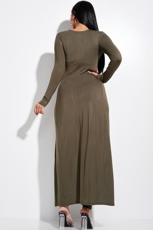 Solid Heavy Rayon Spandex Long Sleeve Crossed Over Long Top And Leggings 2 Piece Set – coradomoda Solid Heavy Rayon Spandex Long Sleeve Crossed Over Long Top And Leggings 2 Piece Set – coradomoda