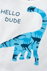 BOYS DINOSAUR T-SHIRT AND PANTS SET, SET, CORADO MODA, baby, blue, boy, coradomoda, DS, kids, set, coradomoda, coradomoda.com