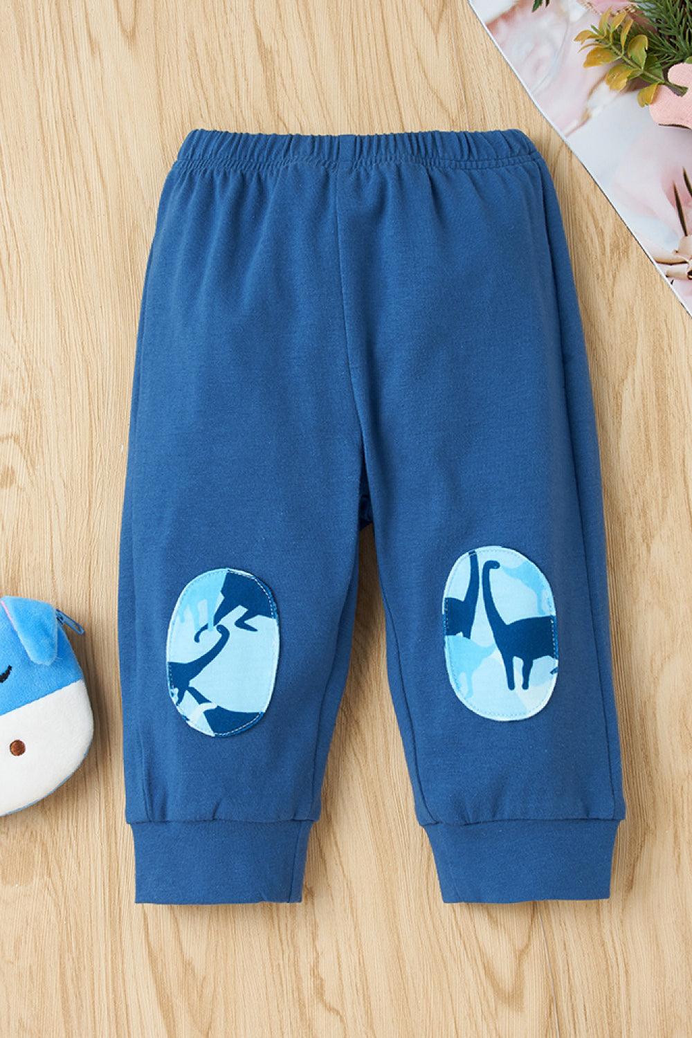 BOYS DINOSAUR T-SHIRT AND PANTS SET, SET, CORADO MODA, baby, blue, boy, coradomoda, DS, kids, set, coradomoda, coradomoda.com