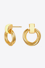 18k GOLD PLATED TWISTED EARRINGS