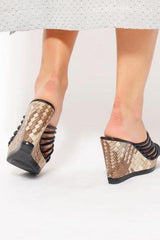 CAGE STRAP WEDGE, Shoes, CORADO, black, shoe, women, coradomoda, coradomoda.com