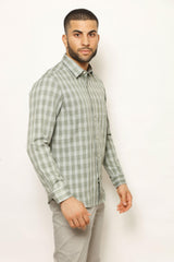 CORADO CHECKS CASUAL SHIRT, SHIRT, CORADO, green, longsleeve, men, shirt, top, coradomoda, coradomoda.com