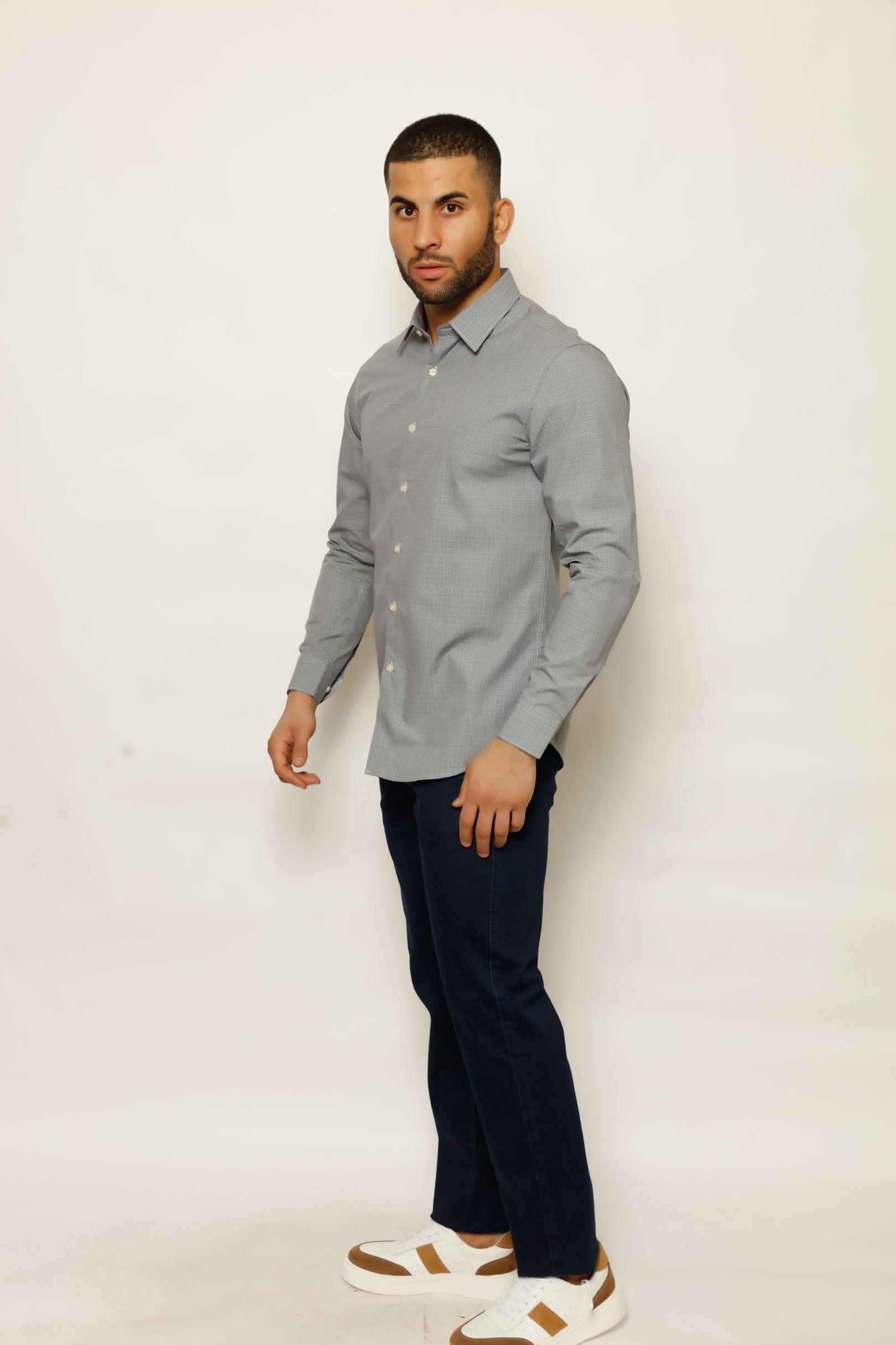 CORADO FORMS CASUALS, SHIRT, CORADO, gray, longsleeve, men, shirt, top, coradomoda, coradomoda.com