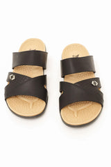 CORADO MEN'S SLIPPERS IN BLACK CR11, Slippers, CORADO, black, footware, men, slipper, coradomoda, coradomoda.com