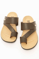 CORADO MEN'S SLIPPERS IN DARK BROWN CR12, Slippers, CORADO, dark brown, footware, men, slipper, coradomoda, coradomoda.com
