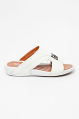 CORADO MEN'S SLIPPERS IN WHITE CR4, Slippers, CORADO, footware, men, slipper, white, coradomoda, coradomoda.com