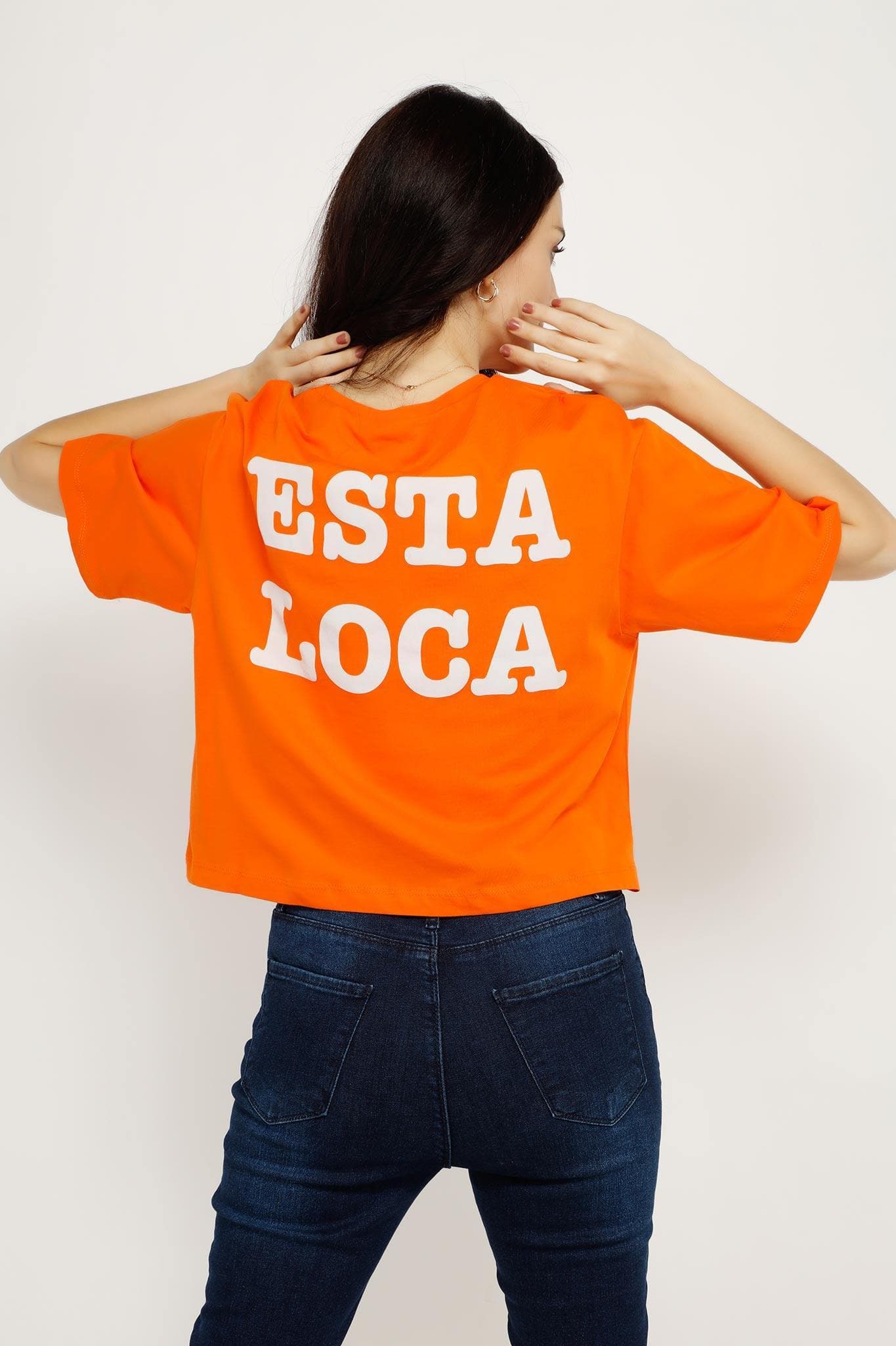 ESTA LOCA CROP TOP 4294FA, TSHIRT, CORADO, orange, top, tshirt, women, coradomoda, coradomoda.com