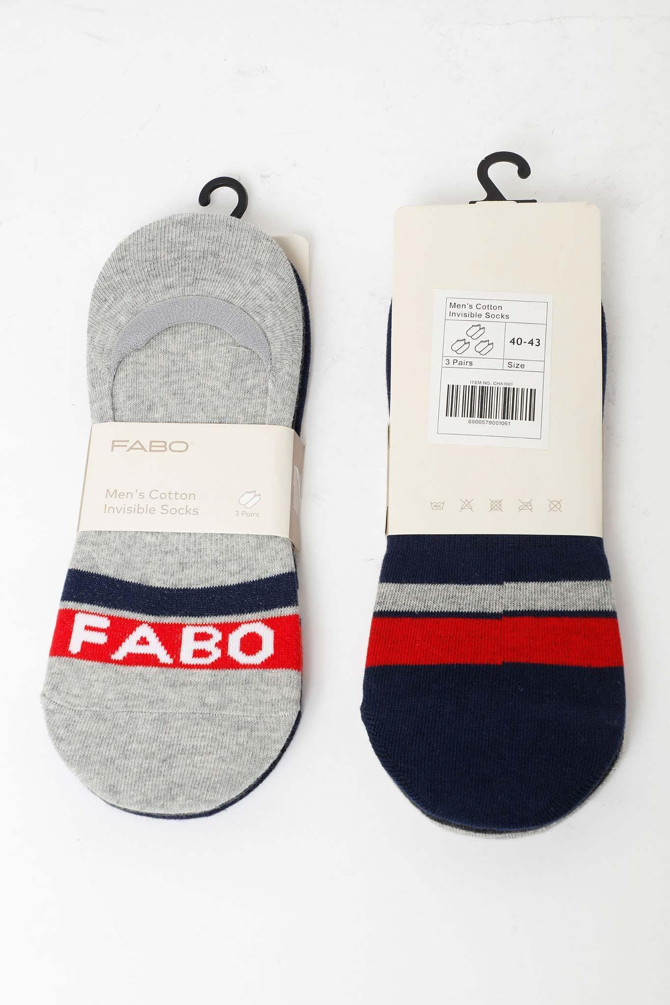 FABO MEN'S INVISIBLE SOCKS 3PAIRS 1061, , CORADO, accessories, black, blue, gray, men, socks, coradomoda, coradomoda.com