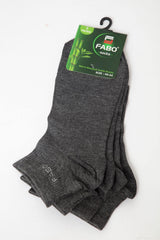 FB MEN'S BAMBOO ANKLE SOCKS 1015B, , CORADO, accessories, dark gray, footwear, men, socks, coradomoda, coradomoda.com