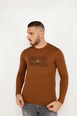 FOR MEN'S SWEATSHIRT 10966, SWEATSHIRT, CORADO, brown, longsleeve, men, sweatshirt, top, tshirt, coradomoda, coradomoda.com