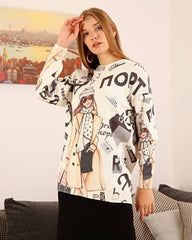 GIRL IN EUROPE FASHION PULLOVER, PULLOVER, CORADO, pullover, top, white, women, coradomoda, coradomoda.com