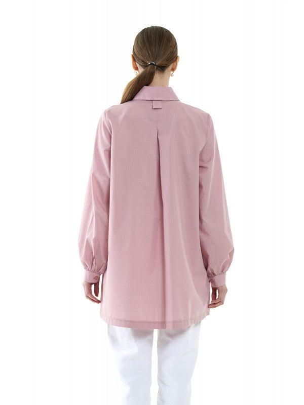 LORA DOUBLE CHEST POCKET FASHION TOP - 1, SHIRT, CORADO, blouse, FASHION, label, longsleeve, made in turkey, pocket, shirts, top, women, coradomoda, coradomoda.com