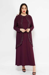 MAKKA 2 COUTURE SHIMMER 3102, DRESS, CORADO, arabic, dress, gown, long, longsleeve, plus size, violet, women, coradomoda, coradomoda.com