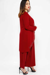 MAKKA 3 COUTURE SHIMMER 3102, DRESS, CORADO, arabic, dress, gown, long, longsleeve, plus size, red, women, coradomoda, coradomoda.com