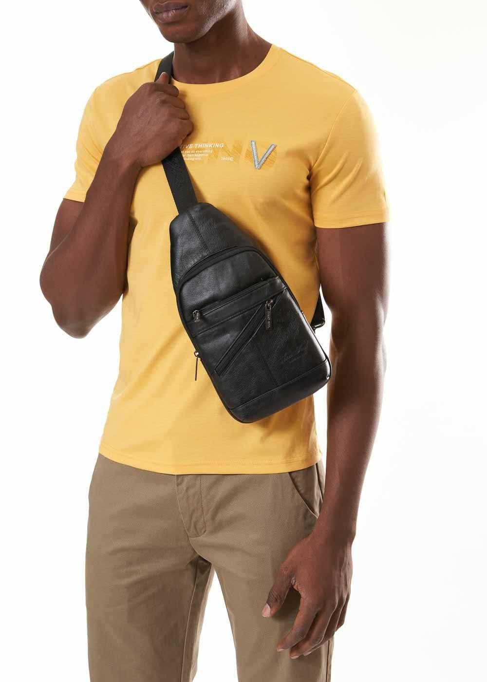 MEN'S BODY BAG, BAG, CORADO, accessories, bag, black, brown, men, coradomoda, coradomoda.com