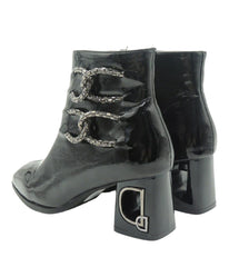 MS DD PATENT BOOTS, SHOES, CORADO, black, boots, footwear, shoes, women, coradomoda, coradomoda.com