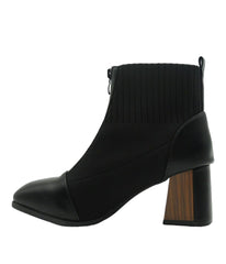 MS ZIP ON SOCKS BOOTS, SHOES, CORADO, black, boots, footwear, shoes, women, coradomoda, coradomoda.com