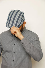 MULTI STRIPE EQUEST_MEN'S CAP, CAP, CORADO, accessories, cap, denim blue, men, coradomoda, coradomoda.com