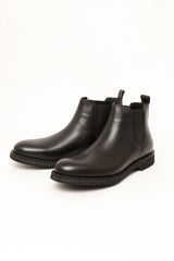 PB MEN'S GARTERIZED ANKLE BOOTS 10936, SHOE, CORADO, black, boots, leather, men, shoe, coradomoda, coradomoda.com