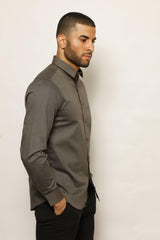 PERFINO URBAN CULTURE FORMALS, SHIRT, CORADO, black gray, longsleeve, men, shirt, top, coradomoda, coradomoda.com