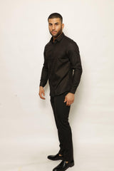 PERFINO URBAN CULTURE FORMALS, SHIRT, CORADO, black, longsleeve, men, shirt, top, coradomoda, coradomoda.com