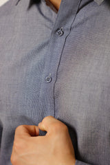 PERFINO URBAN CULTURE FORMALS, SHIRT, CORADO, denim blue, longsleeve, men, shirt, top, coradomoda, coradomoda.com