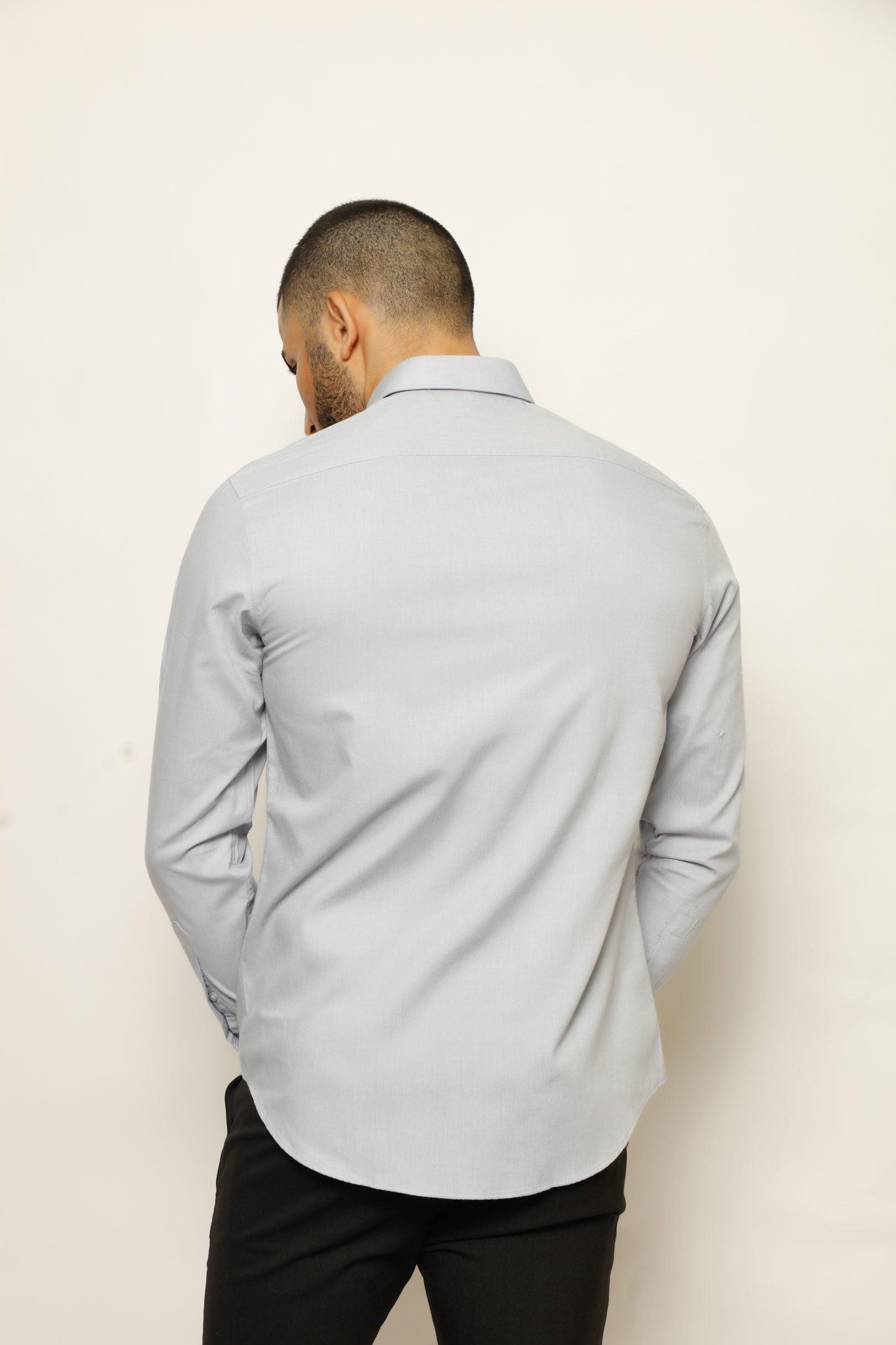 PERFINO URBAN CULTURE FORMALS, SHIRT, CORADO, light gray, longsleeve, men, shirt, top, coradomoda, coradomoda.com