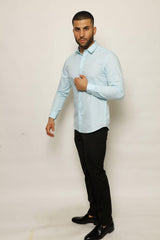 PERFINO URBAN CULTURE FORMALS, SHIRT, CORADO, longsleeve, men, powder blue, shirt, top, coradomoda, coradomoda.com