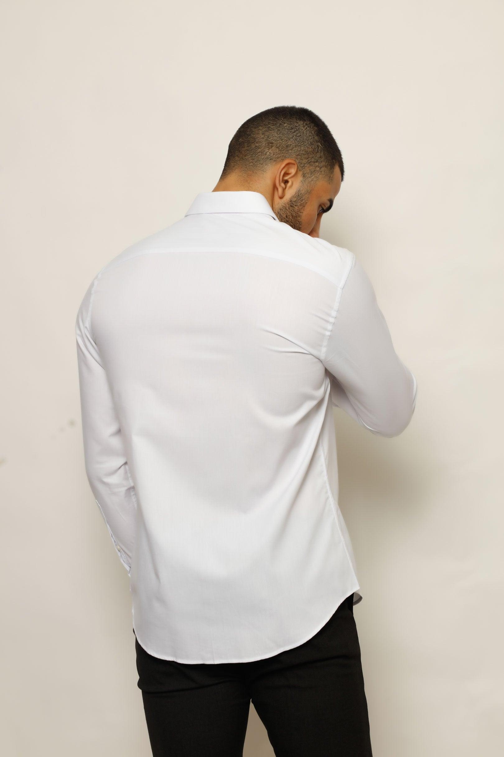 PERFINO URBAN CULTURE FORMALS, SHIRT, CORADO, longsleeve, men, shirt, top, white, coradomoda, coradomoda.com