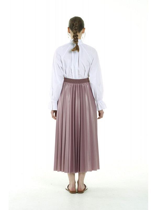 PLEAT LAD FAS SKIRT OLD ROSE 4203-15 HE, SKIRT, CORADO, bottom, FASHION, label, long, made in turkey, old rose, plain, pleat, skirt, women, coradomoda, coradomoda.com