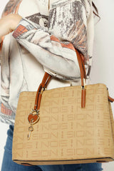 SION MOO WOMEN'S HANDBAG 1896Q, BAG, CORADO, accessories, beige, handbag, women, coradomoda, coradomoda.com