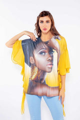 THE BLACK SUPER MODEL, BLOUSE, CORADO, beige, blouse, pink, red, top, women, yellow, coradomoda, coradomoda.com