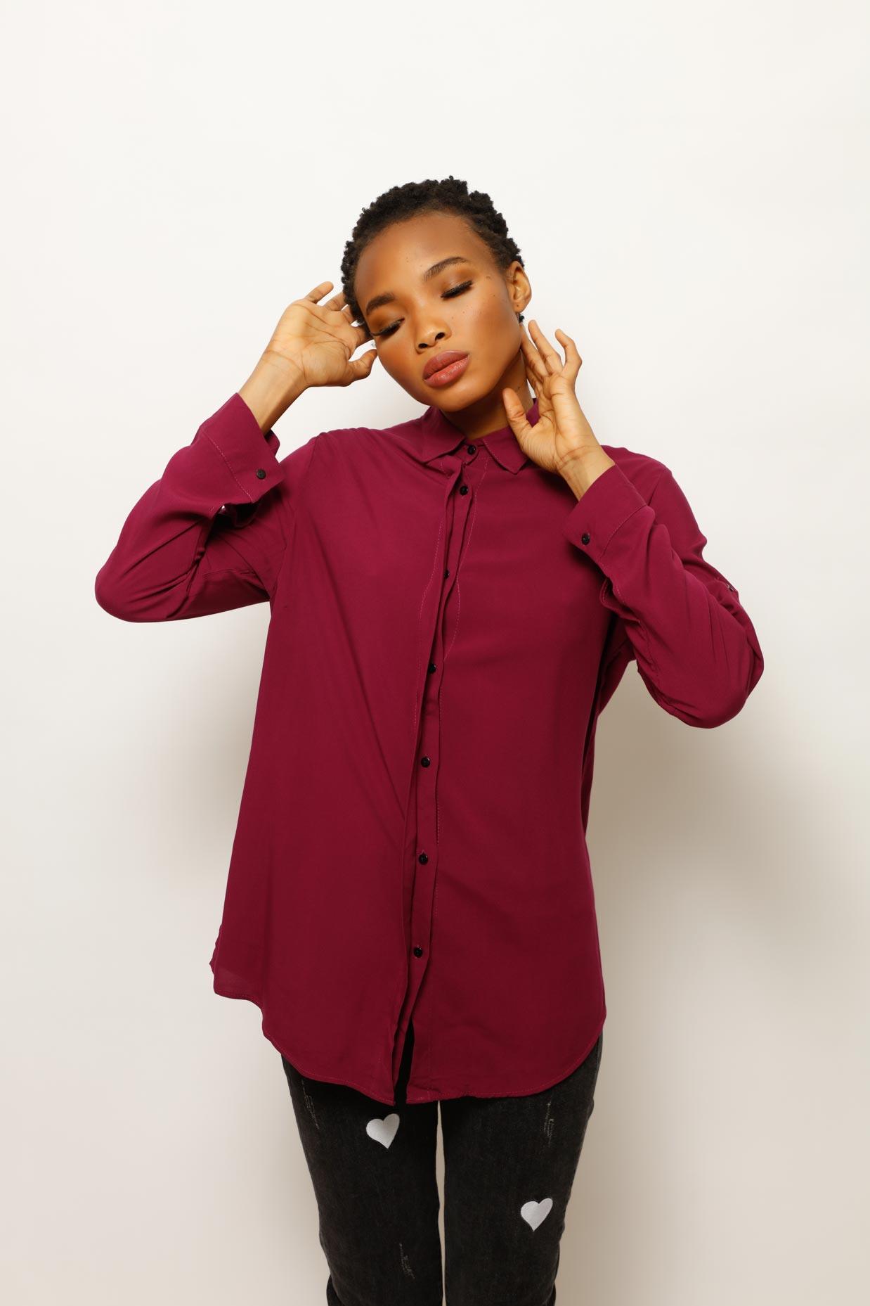 WOMEN'S COLORED CASUAL SHIRT, SHIRT, CORADO, be unique, button, casual, collared, corado fashion, coradomoda, FASHION, label, lifestyle, longsleeve, made in turkey, new collection, shirt, style, top, violet, women, coradomoda, coradomoda.com