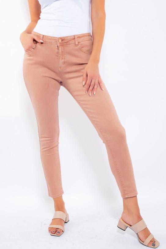 WOMEN'S FASHION COLORED JEANS IN PINK, JEANS, CORADO, bottom, jeans, pink, women, coradomoda, coradomoda.com
