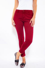 WOMEN'S FASHION COLORED JEANS IN RED, JEANS, CORADO, bottom, jeans, red, women, coradomoda, coradomoda.com